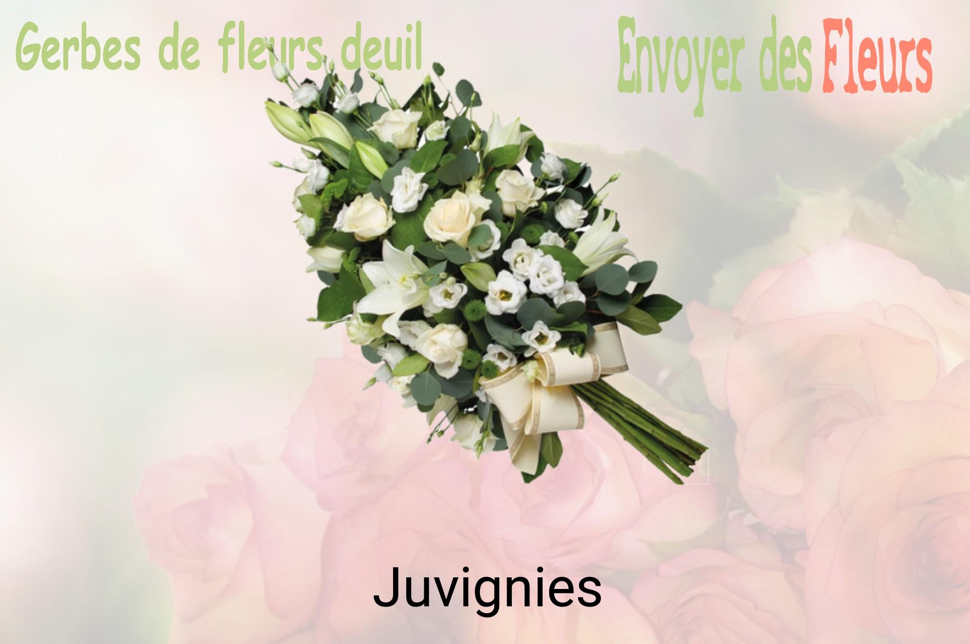 Gerbe de fleurs de deuil livrée à Juvignies